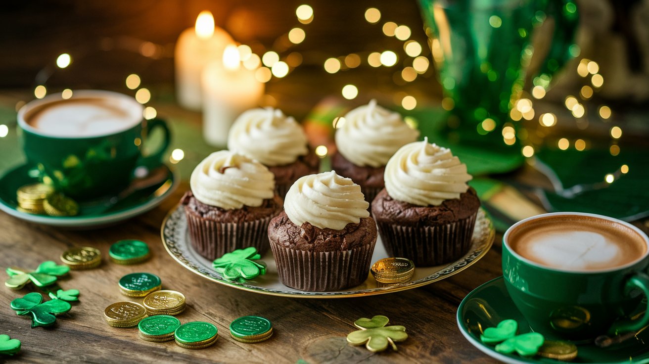 Guinness Chocolate Muffins with Bailey’s Frosting – A Decadent Irish Treat 🍀✨